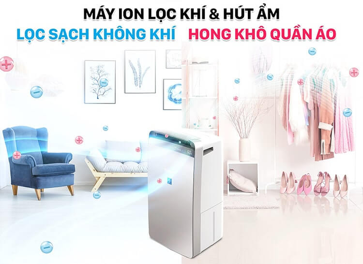 Máy lọc không khí và hút ẩm Sharp J27