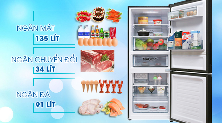 tủ lạnh Aqua thiết kế dung tích lớn