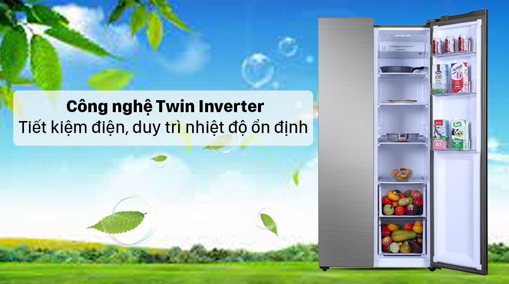 bên trong tủ lạnh Aqua Inverter 480 lít