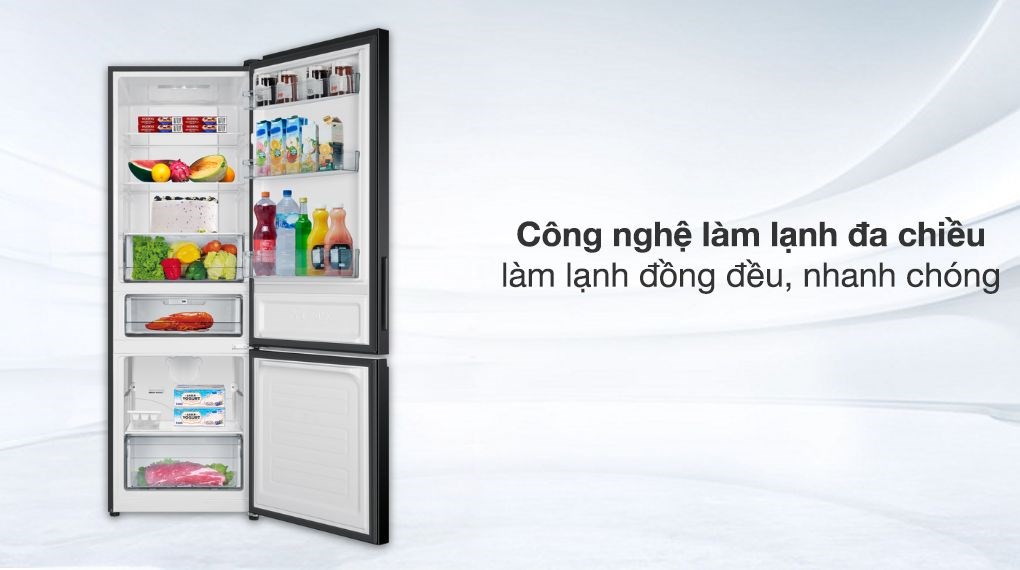 bên trong tủ lạnh Aqua Inverter 292 lít