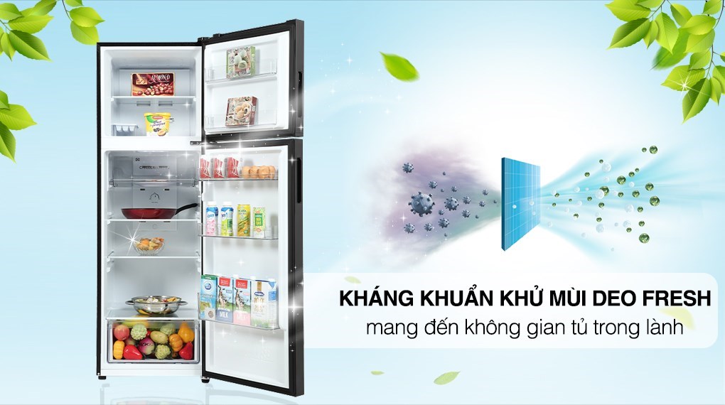 bên trong tủ lạnh Aqua Inverter kháng khuẩn khử mùi tốt