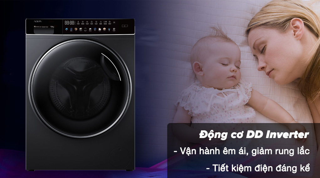 máy giặt Aqua Inverter 10kg tiết kiệm điện