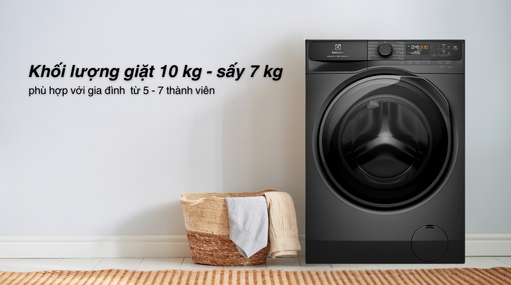 máy giặt sấy Electrolux Inverter 10kg 7kg