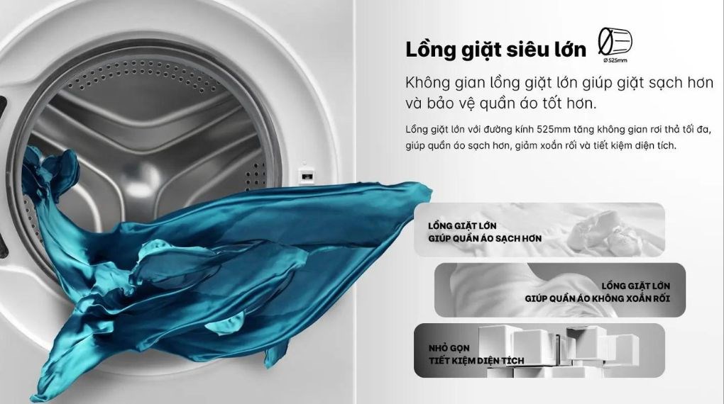 máy giặt Aqua inverter 12kg lồng giặt rộng