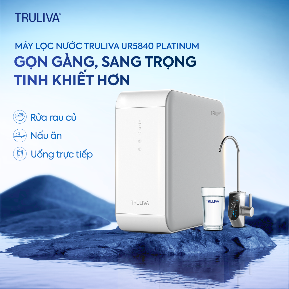 máy lọc nước âm tủ Truliva UR5840