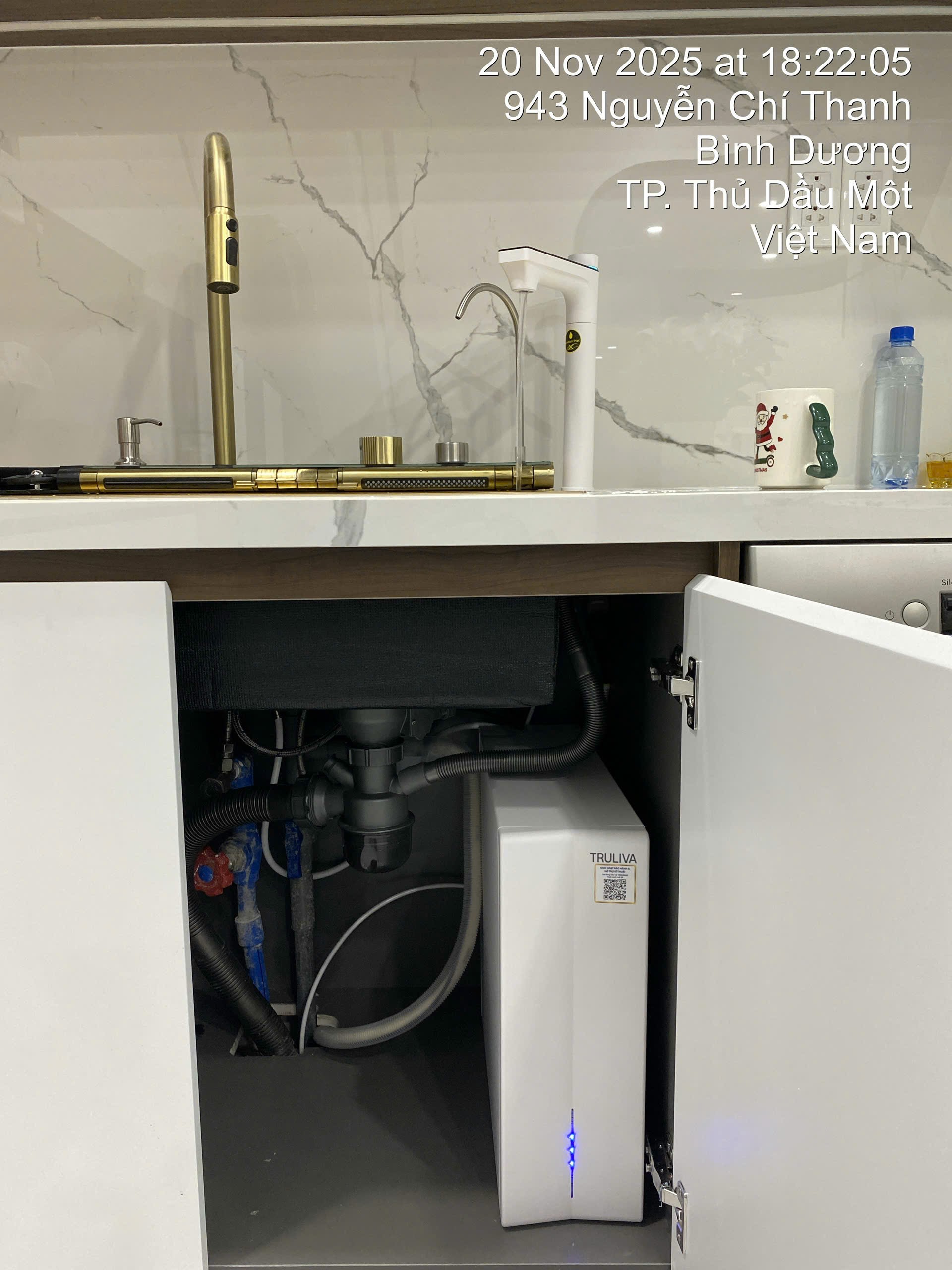 máy lọc nước Truliva UR61096H lắp dưới bồn rửa