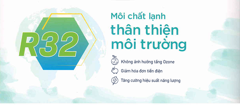 Điều hòa Funiki sử dụng gas R32 thân thiện môi trường