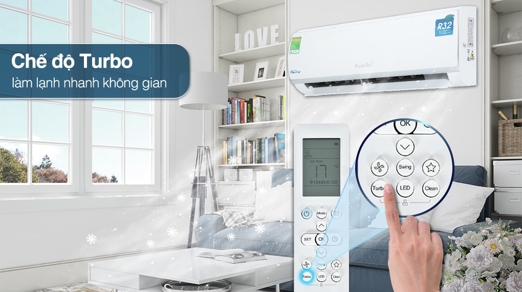 Điều hòa Funiki HIC24TMU làm lạnh nhanh Turbo